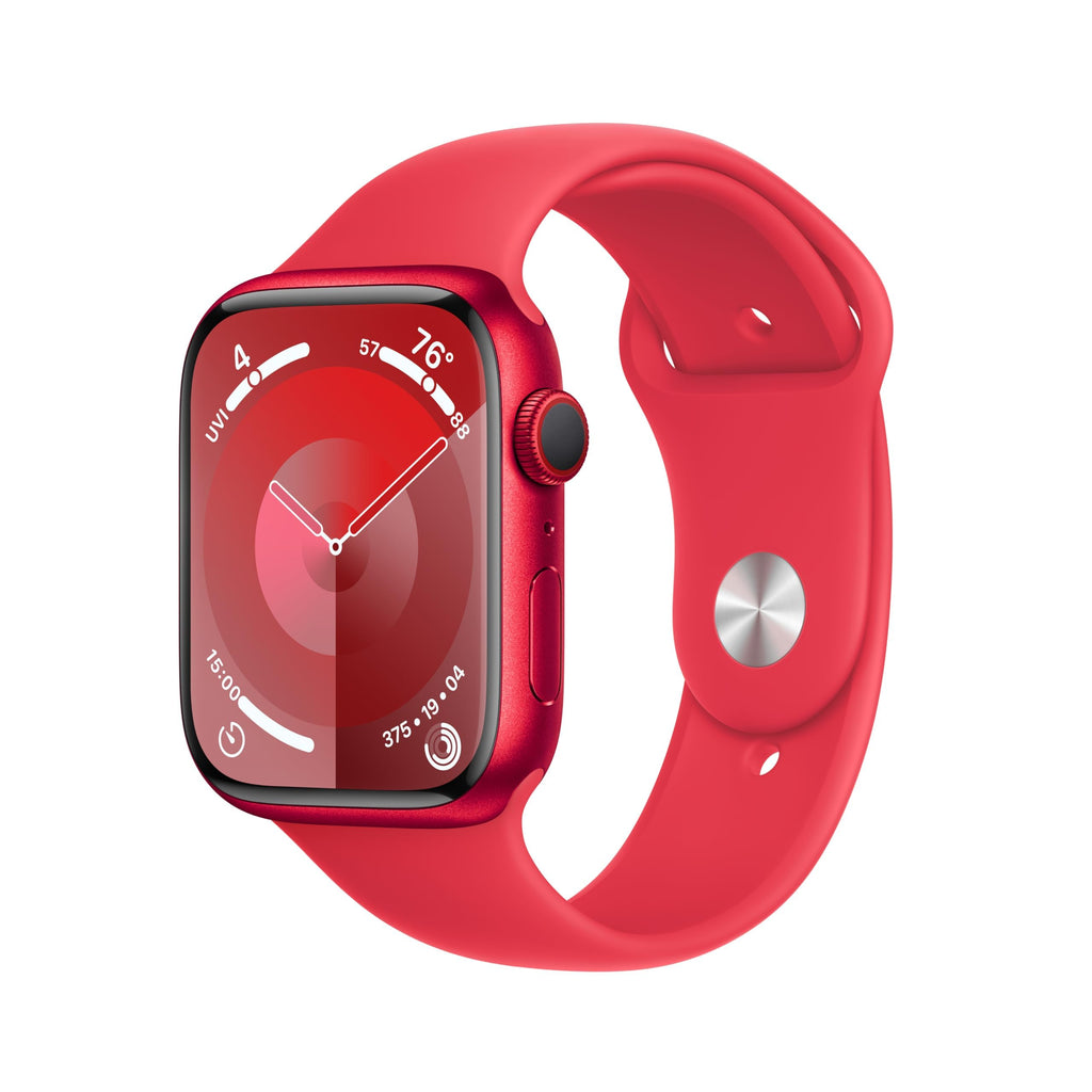 Apple Watch Series 9 (GPS + Cellular) 45mm Aluminum Case with RED Sport Band - M/L - (PRODUCT)RED - MRYG3LL/A