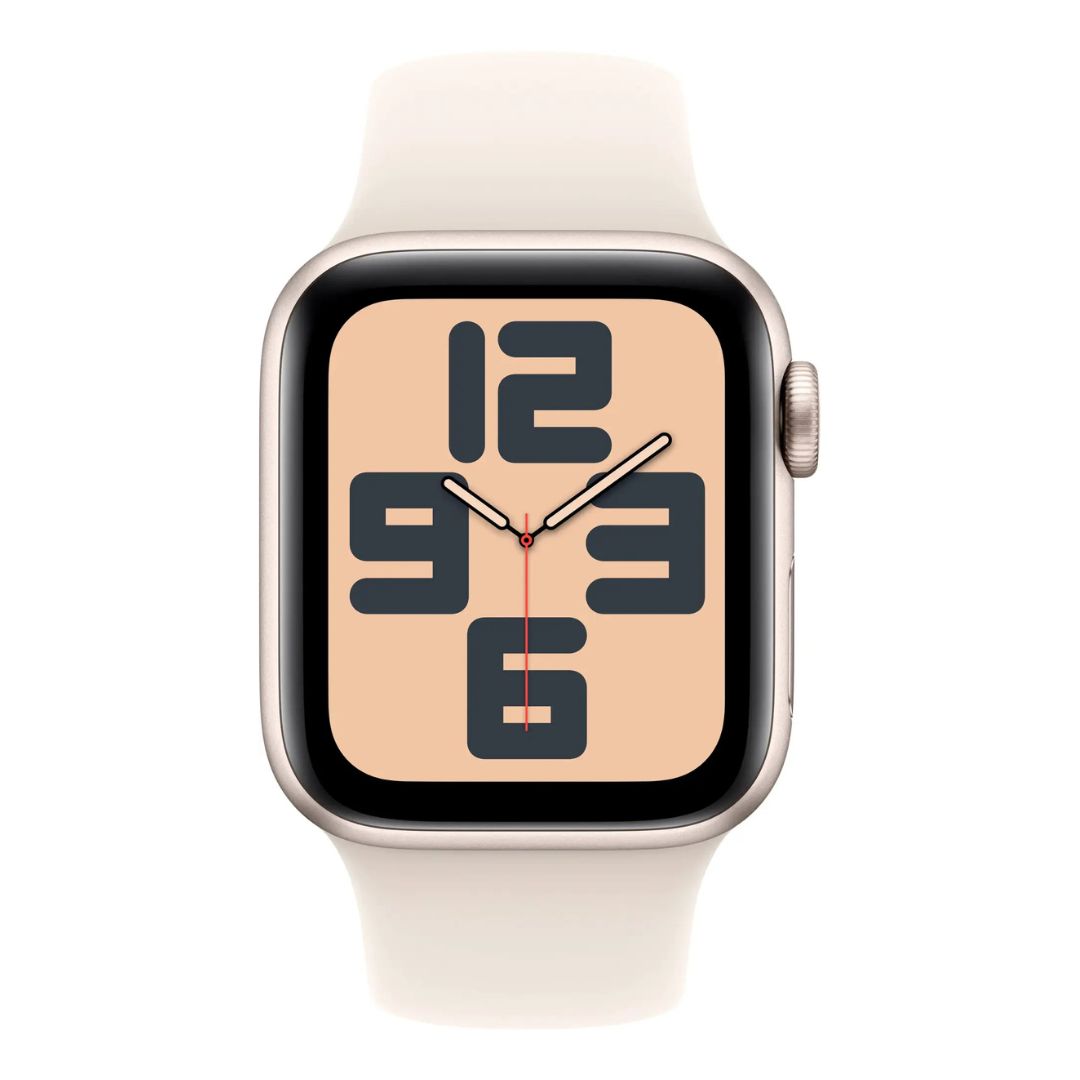 Apple Watch SE 2nd Generation (GPS) 40mm Aluminum Case with Starlight Sport Band - S/M - Starlight -
