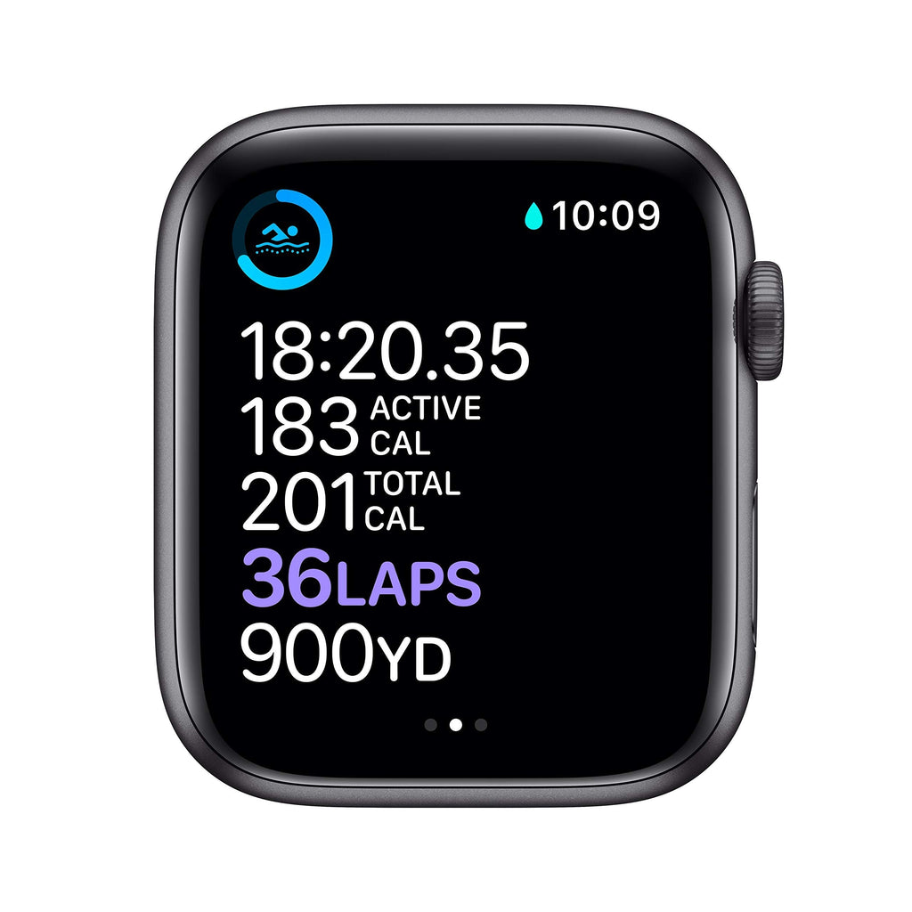 Apple Watch Series 6 GPS 44mm Space Gray Aluminum Case with Black Sport Band - M00H3LL/A
