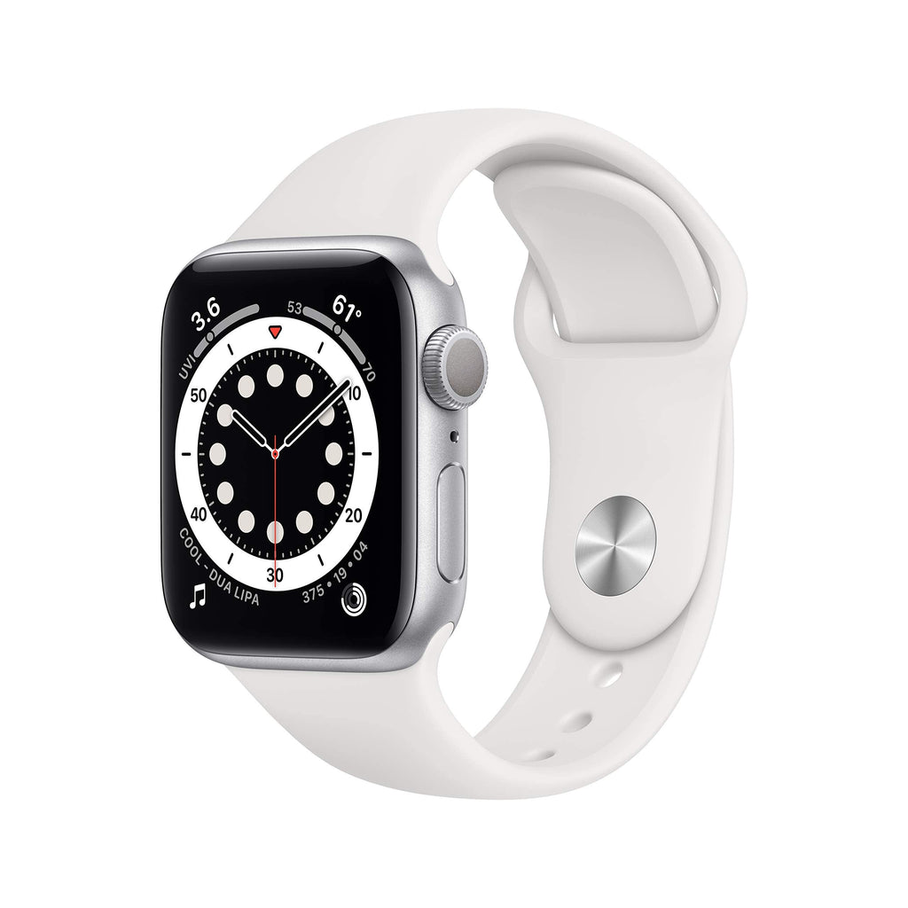 Apple Watch Series 6 (GPS, 40mm) - Silver Aluminum Case with White Sport Band - MG283LL/A